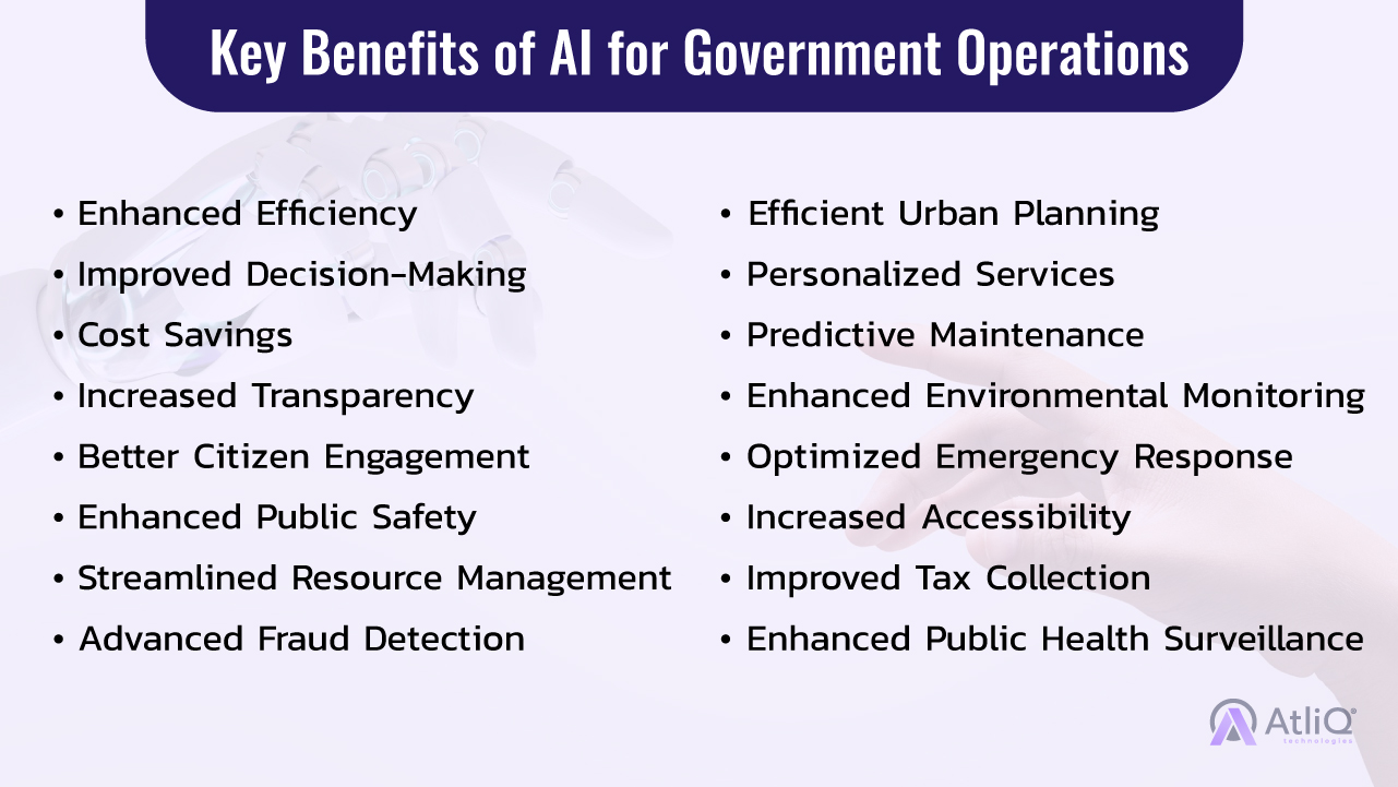 Key Benefits of AI for Government Operations
